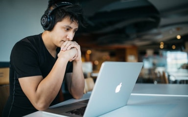 Man working at desk